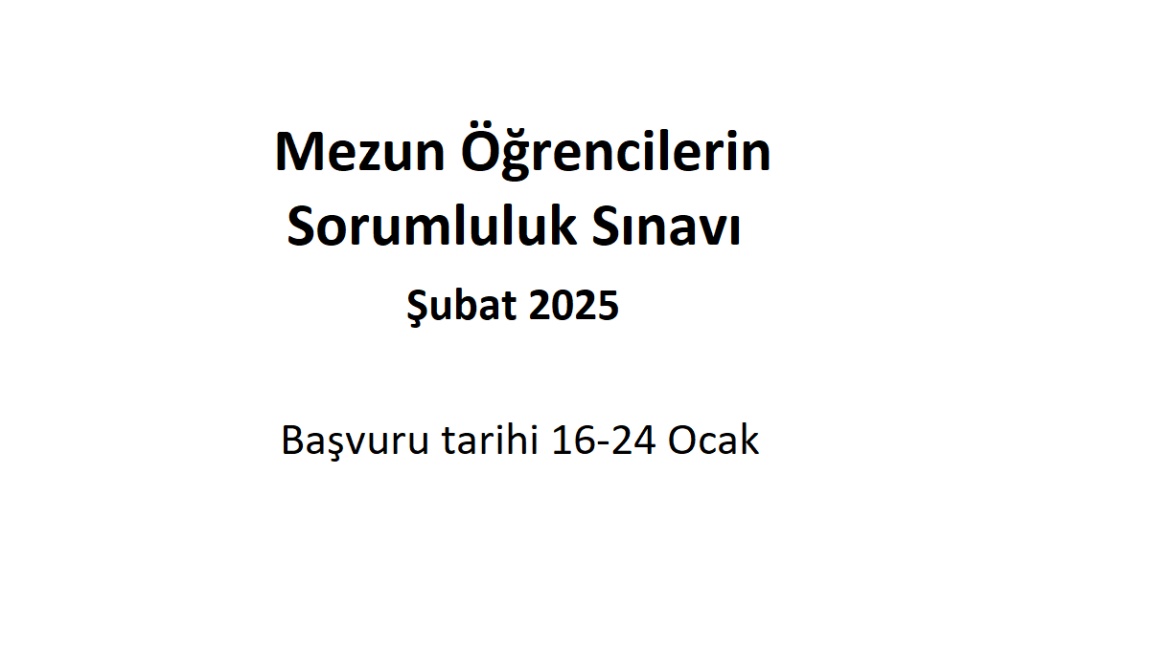 Sorumluluk Sınavı 